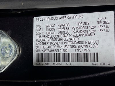 2016 Acura RDX Base AWD w/Technology Package