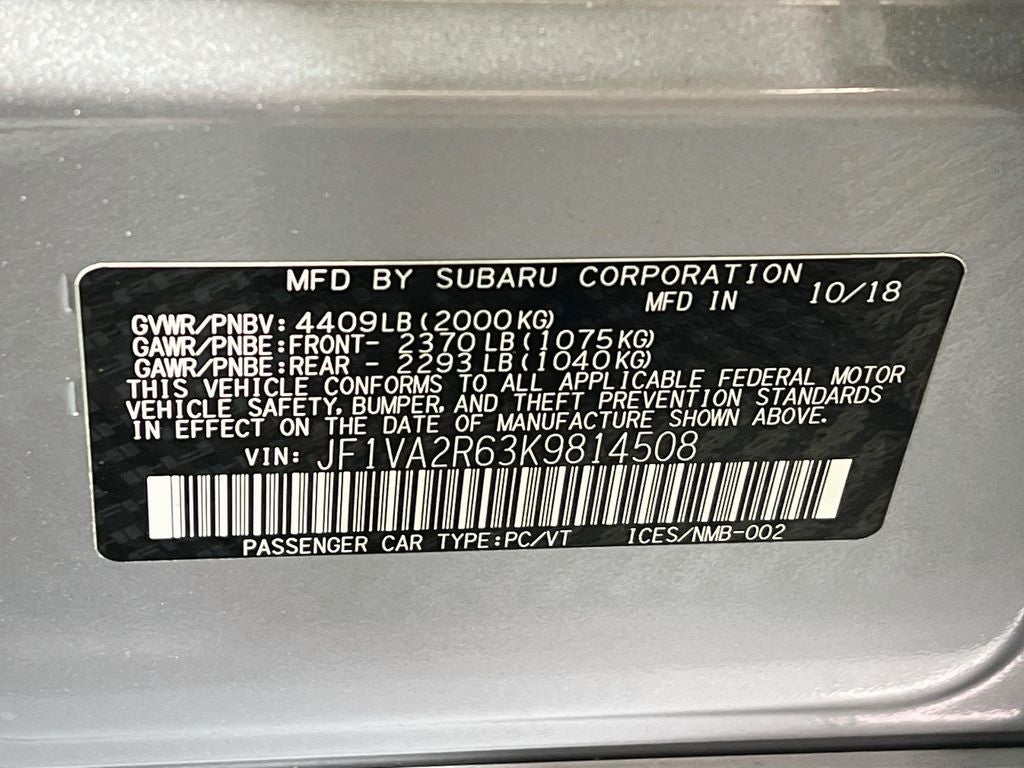 2019 Subaru WRX STi