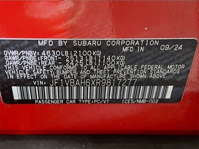 2024 Subaru WRX Premium