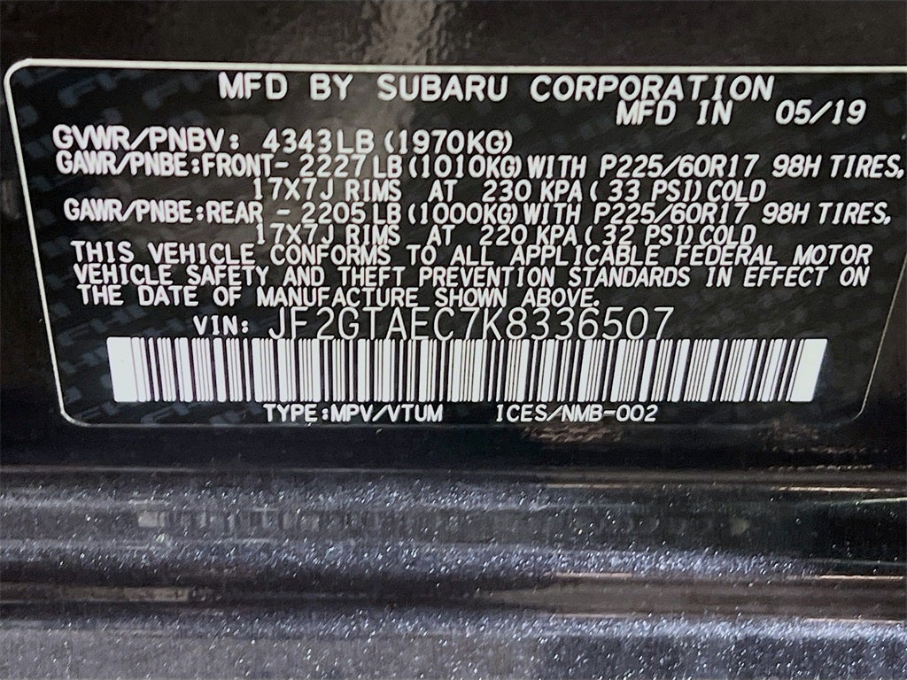 2019 Subaru Crosstrek 2.0i Premium