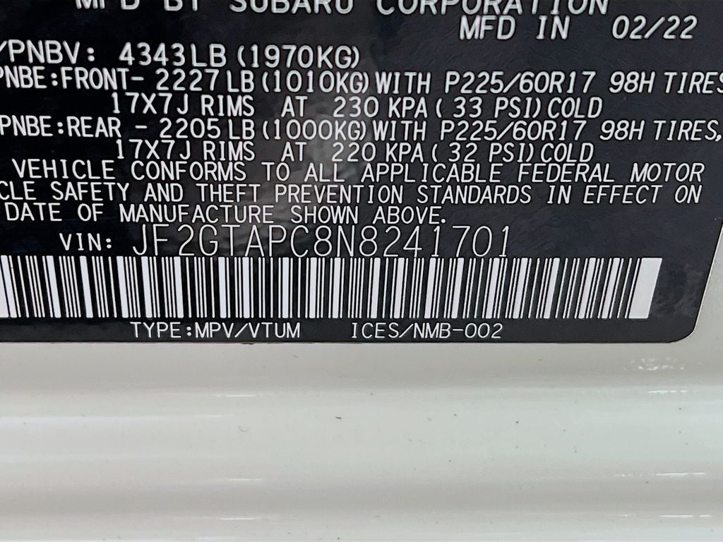 2022 Subaru Crosstrek Premium