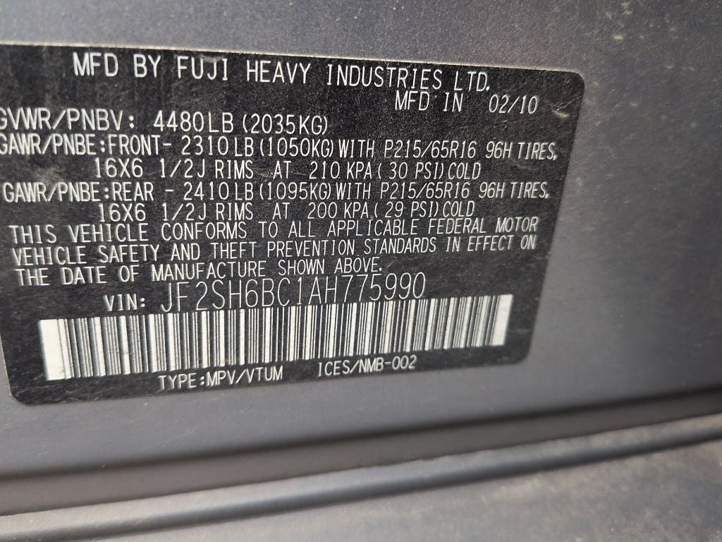 2010 Subaru Forester 2.5X Special Edition