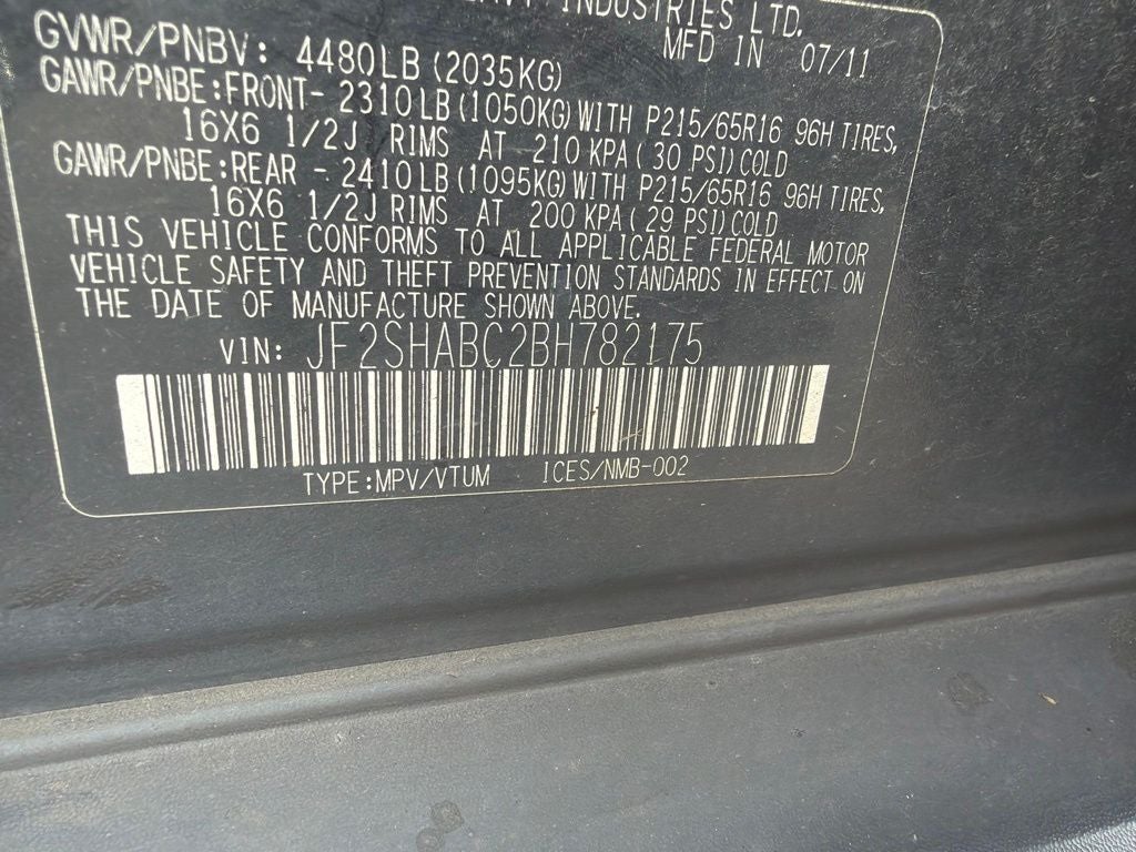 2011 Subaru Forester 2.5X
