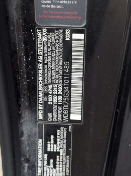 2004 Mercedes-Benz CLK CLK 500 Base