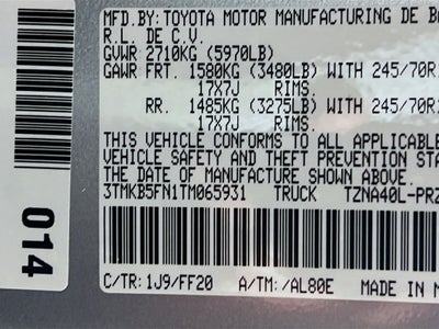 2026 Toyota Tacoma SR5