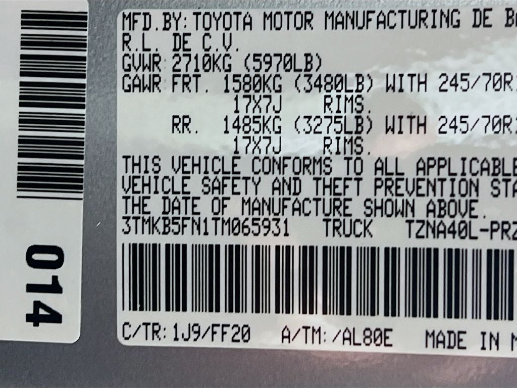 2026 Toyota Tacoma SR5