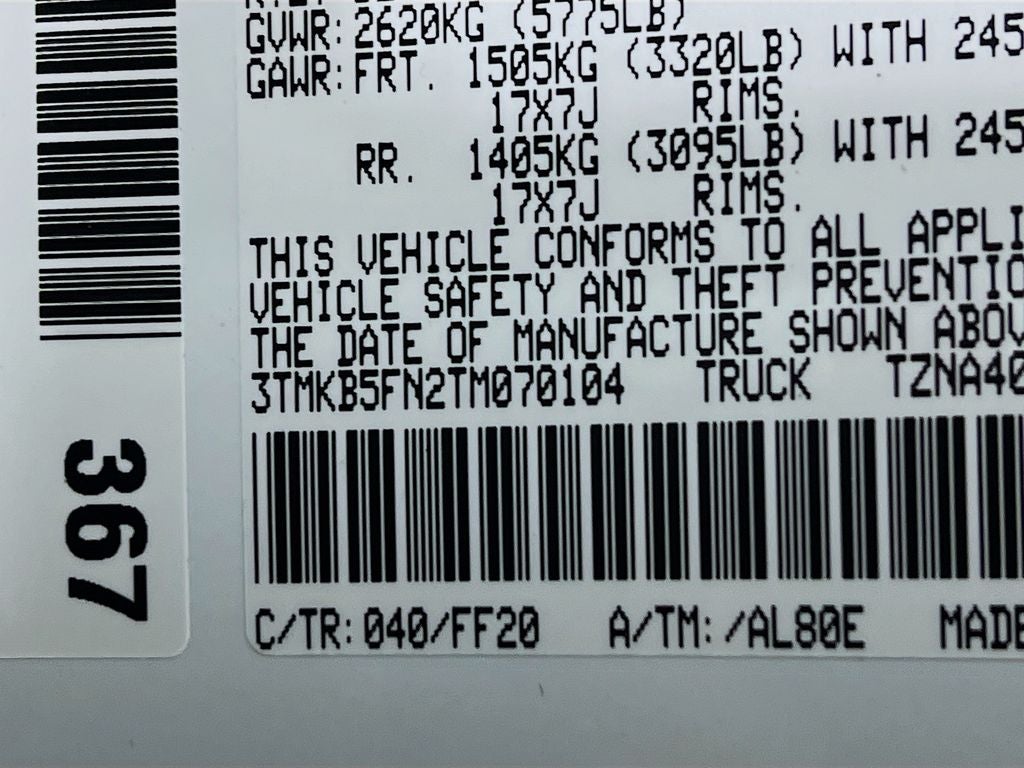 2026 Toyota Tacoma SR5