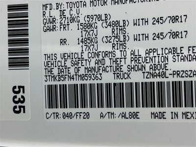 2026 Toyota Tacoma SR5