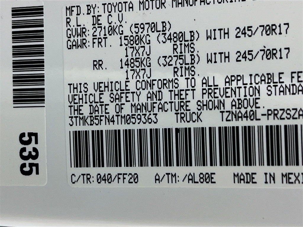 2026 Toyota Tacoma SR5