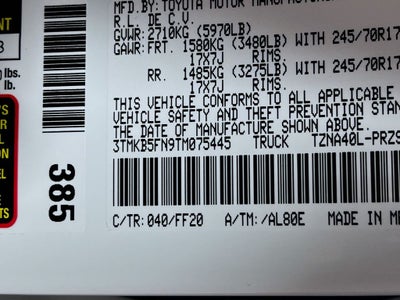 2026 Toyota Tacoma SR5