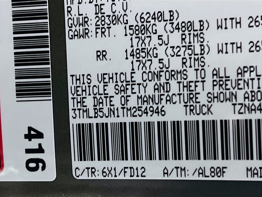 2026 Toyota Tacoma TRD Off-Road S