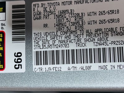 2026 Toyota Tacoma TRD Sport