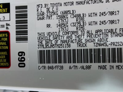 2026 Toyota Tacoma SR5