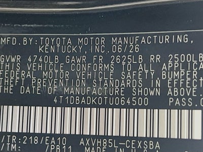 2026 Toyota Camry SE