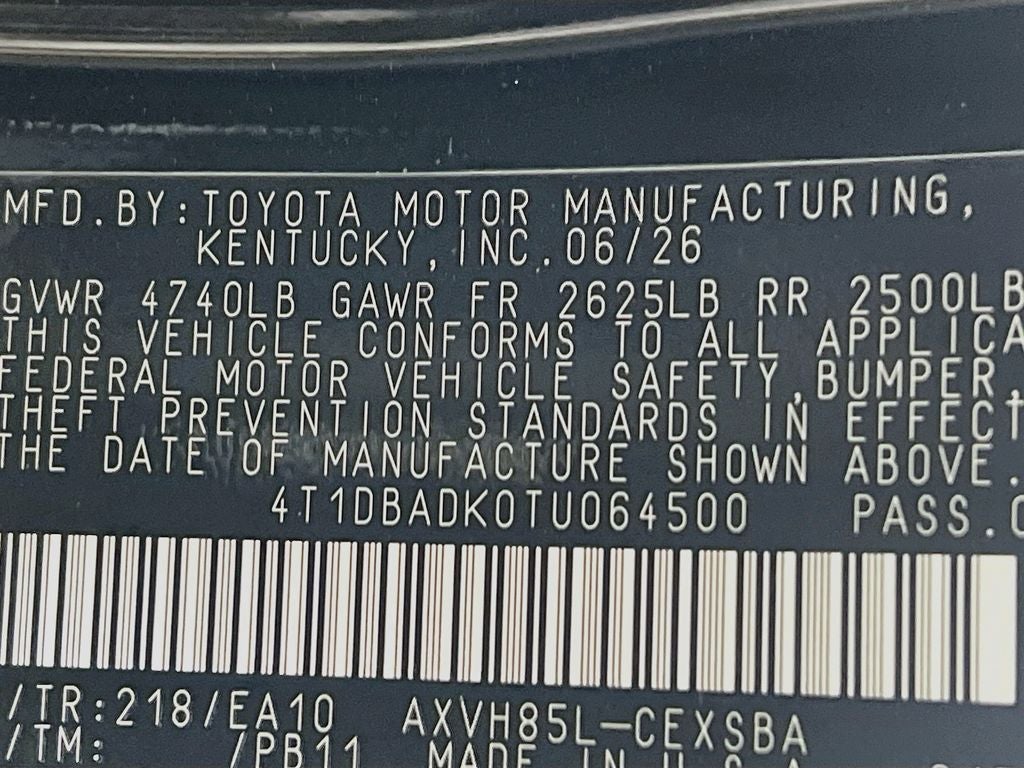 2026 Toyota Camry SE
