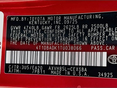 2026 Toyota Camry Nightshade
