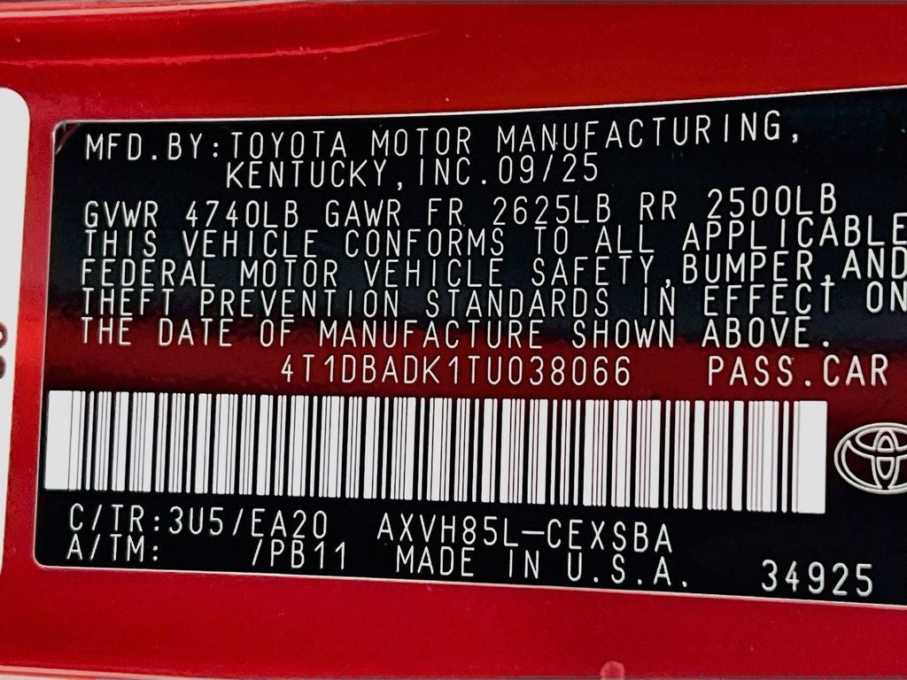 2026 Toyota Camry Nightshade