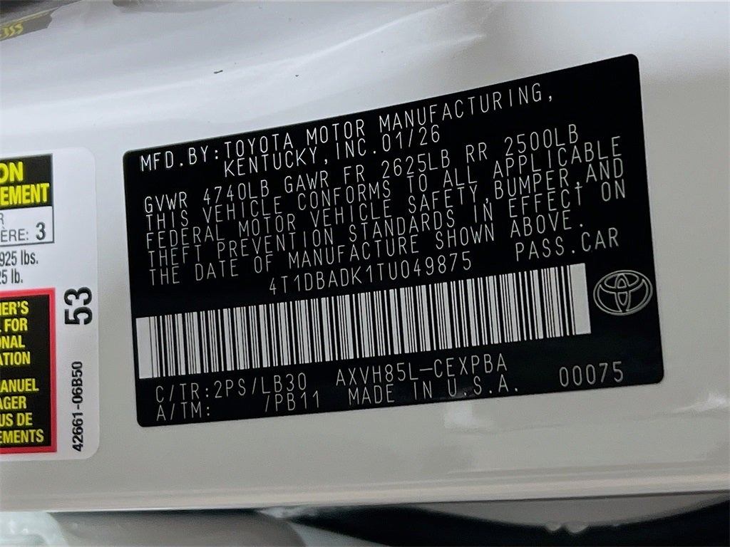 2026 Toyota Camry XSE