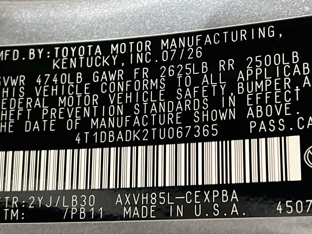 2026 Toyota Camry XSE