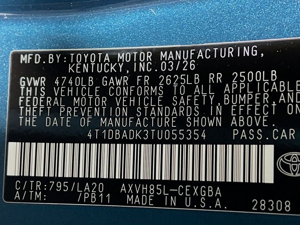 2026 Toyota Camry XLE S