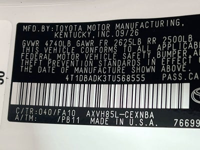 2026 Toyota Camry LE S