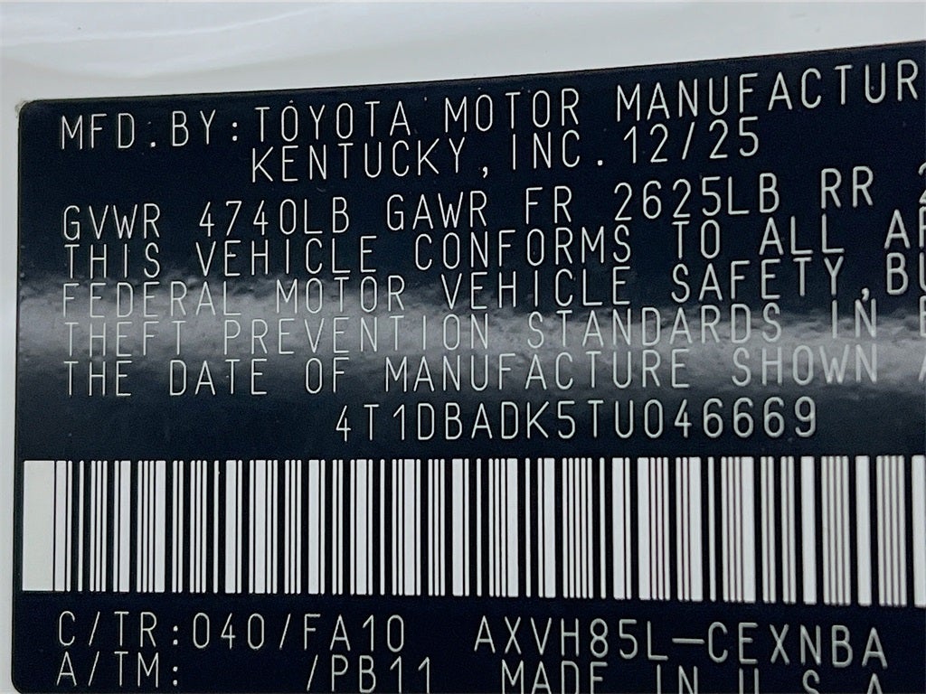 2026 Toyota Camry LE