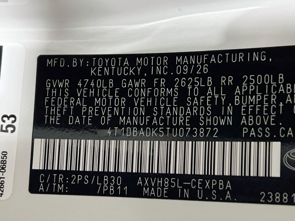 2026 Toyota Camry XSE