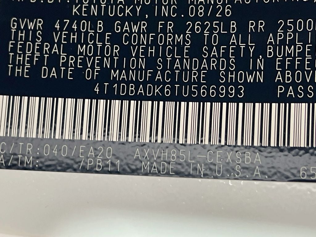 2026 Toyota Camry SE Nightshade S