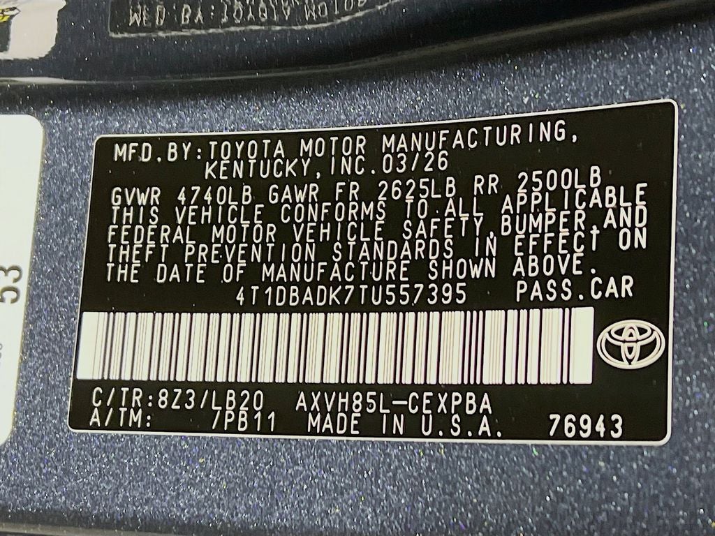 2026 Toyota Camry XSE