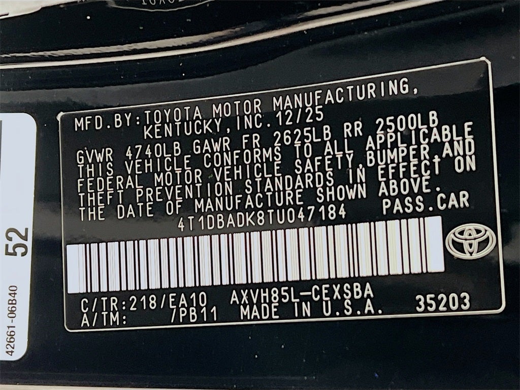 2026 Toyota Camry SE