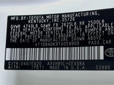 2026 Toyota Camry SE Nightshade D