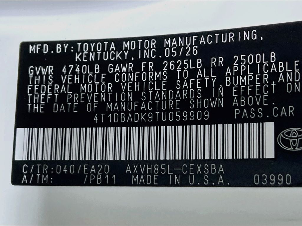 2026 Toyota Camry SE Nightshade D