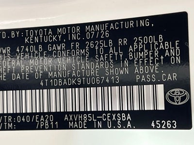2026 Toyota Camry Nightshade