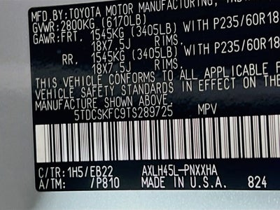 2026 Toyota Sienna Woodland Edition S