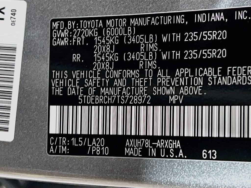 2026 Toyota Highlander Hybrid Hybrid Platinum