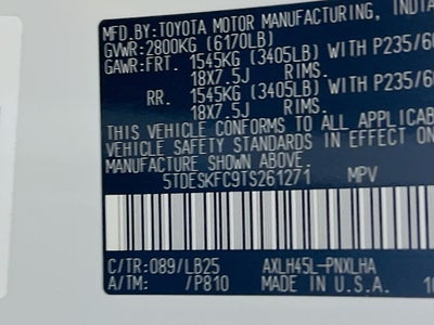2026 Toyota Sienna Platinum S