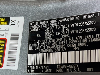 2026 Toyota Highlander Platinum S