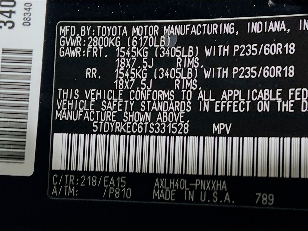 2026 Toyota Sienna XLE S