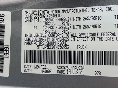 2026 Toyota Tundra SR5