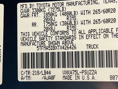 2026 Toyota Tundra 1794 Edition