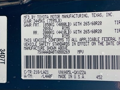 2026 Toyota Sequoia Platinum