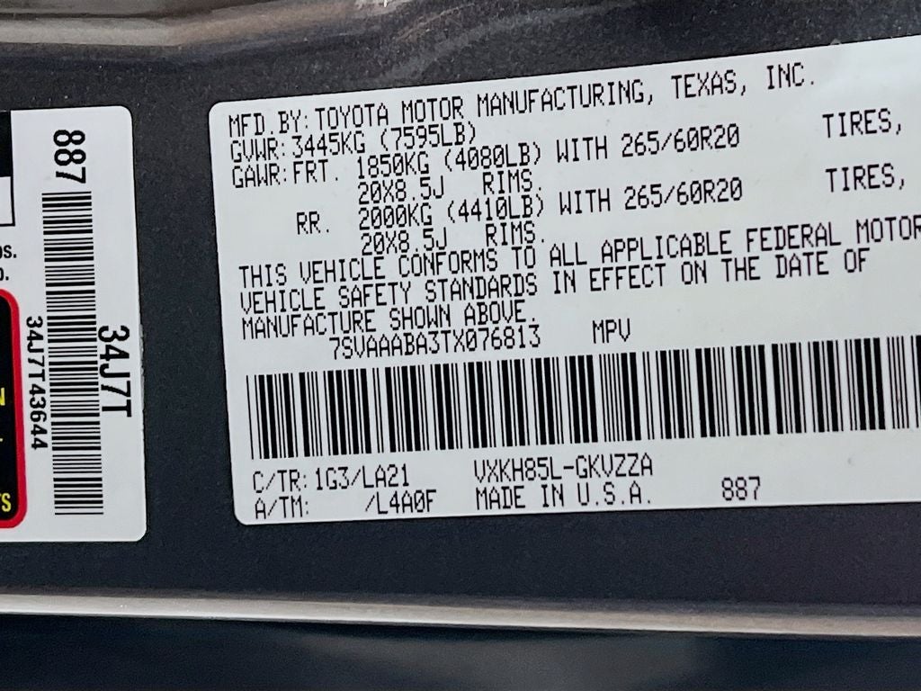 2026 Toyota Sequoia Platinum S