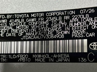 2027 Toyota Prius LE S