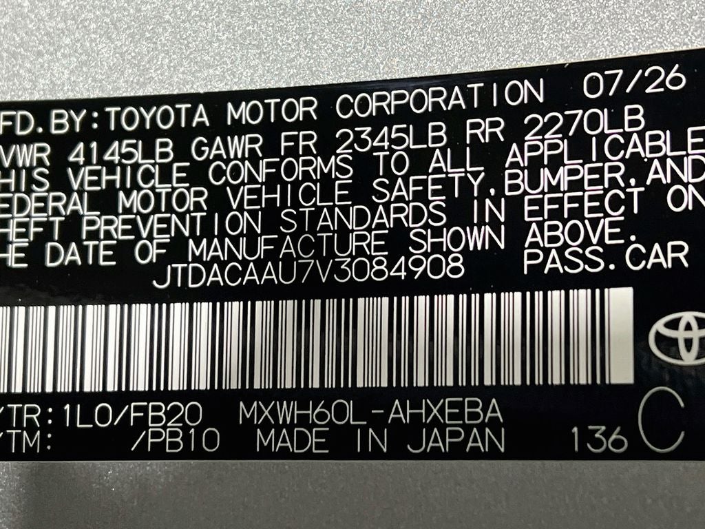 2027 Toyota Prius LE S