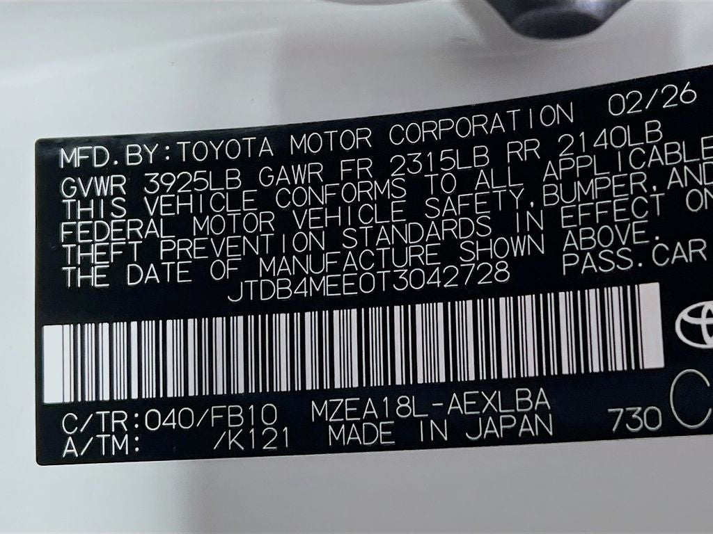 2026 Toyota Corolla LE S