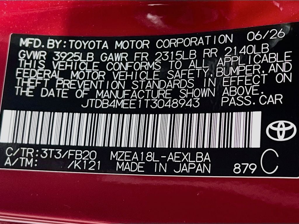 2026 Toyota Corolla LE S
