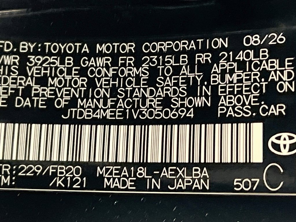 2027 Toyota Corolla LE