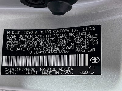 2026 Toyota Corolla LE S