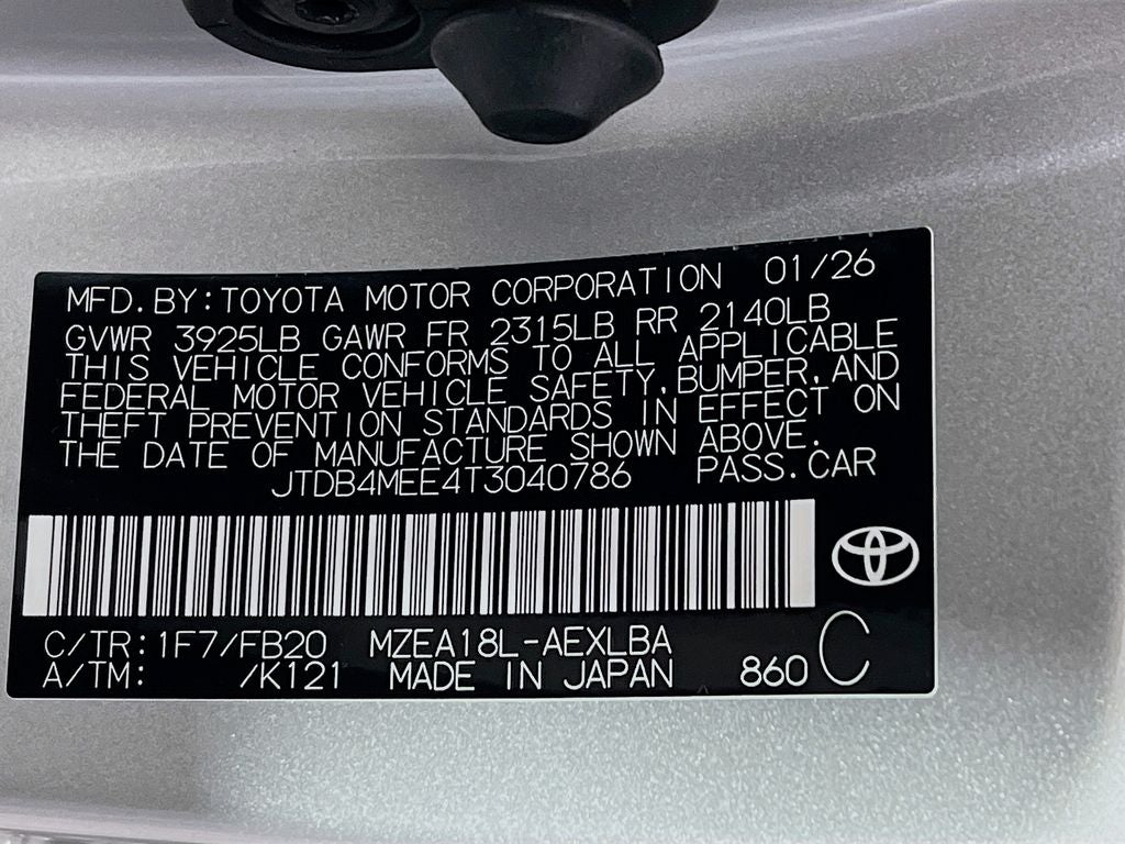 2026 Toyota Corolla LE S