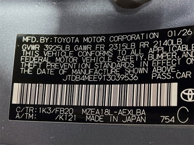 2026 Toyota Corolla LE S